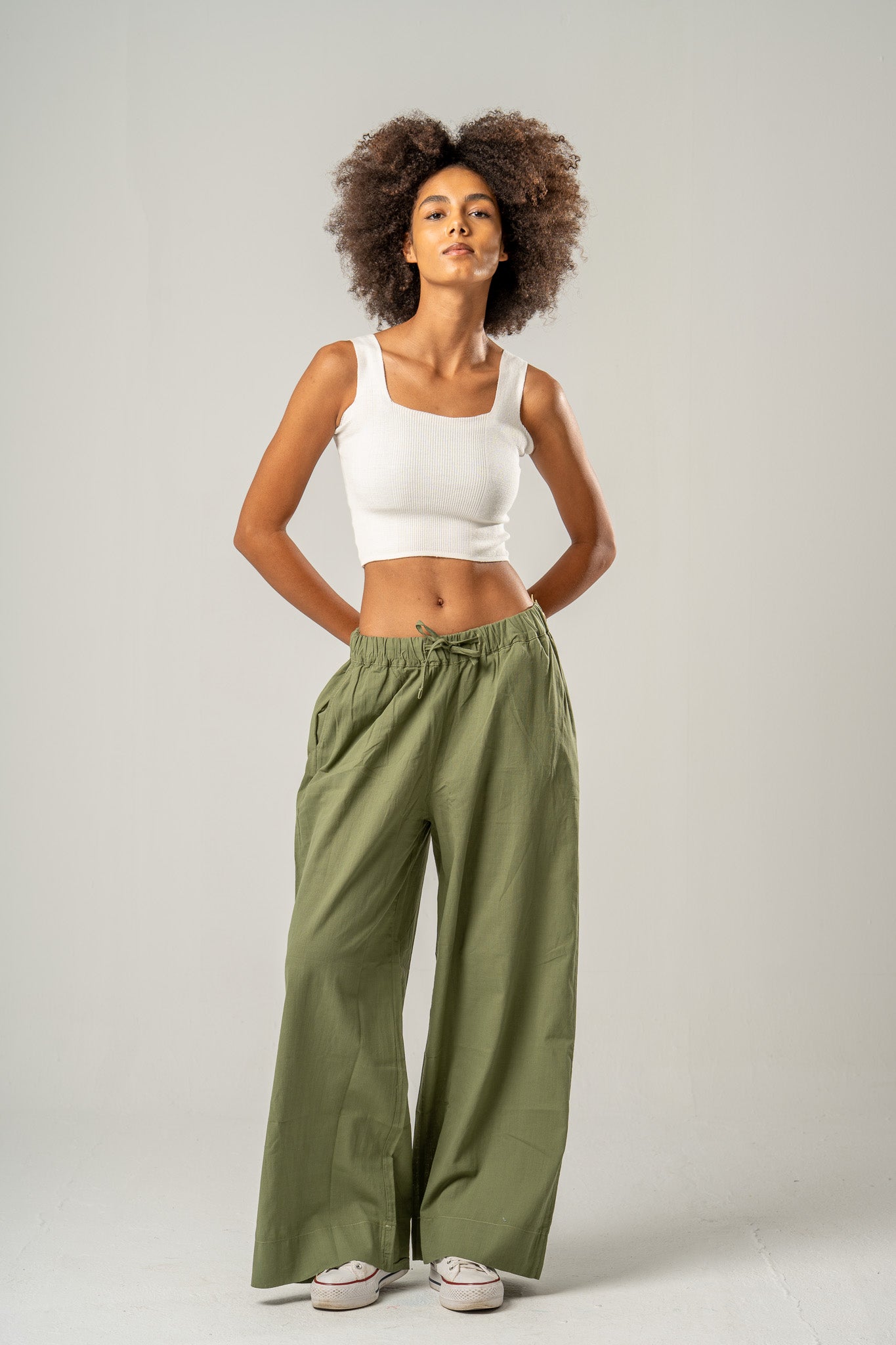 Wide Leg Linen Pants
